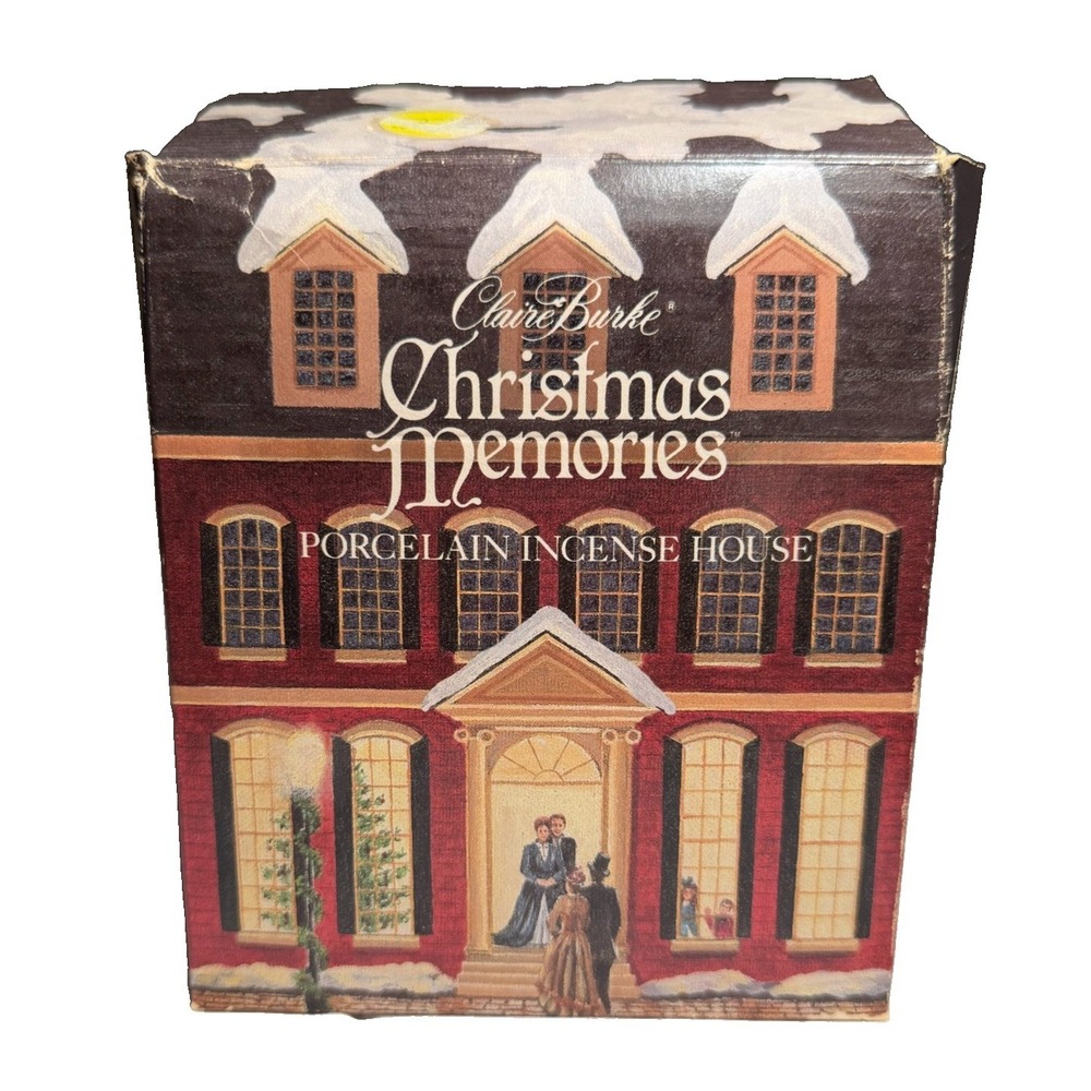 Vintage 1987 Claire Burke Christmas Memories Incense House Box Cones